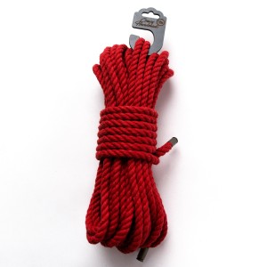 Хлопковая веревка для шибари, (Красная), 15 м